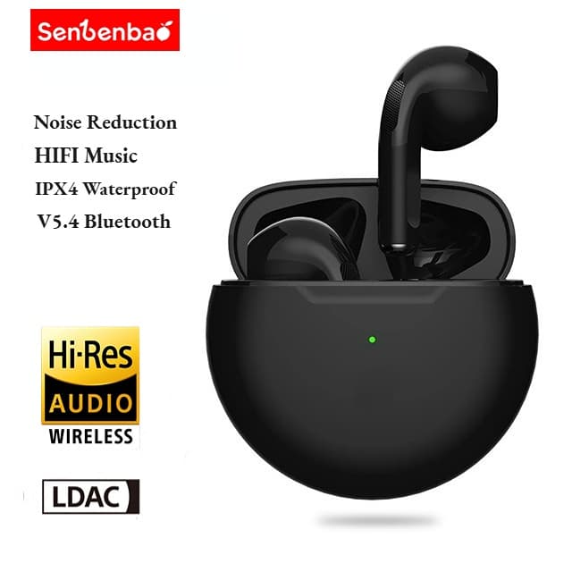 SENBENBAO Tai nghe Pro 6 Tai nghe âm thanh nổi không dây Tai nghe Bluetooth Cuộc gọi HD chất lượng cao thể thao chống nước dung lượng lớn Bass sâu Tự động ghép nối cảm ứng thông minh