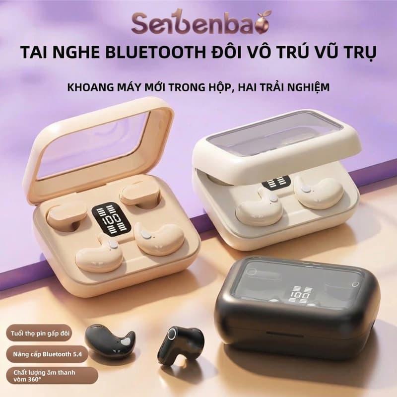 Tai nghe Bluetooth không dây 4 trong 1 Senbenbao B48 Âm thanh nổi HD Bass Tai nghe khử tiếng ồn có Mic để chạy bộ thể thao Phòng tập thể dục Y28