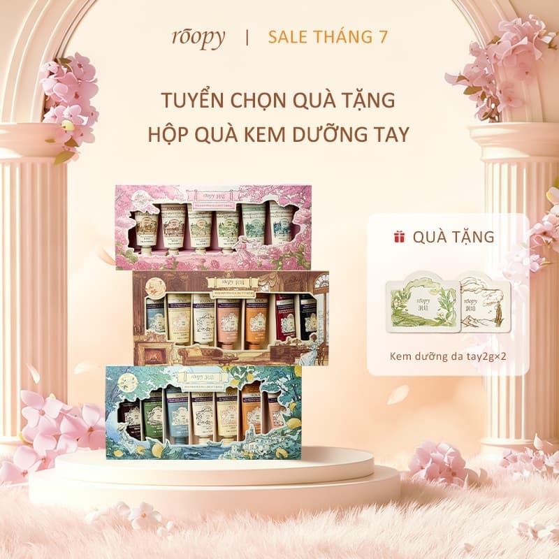 [Hộp quà cao cấp] Roopy Hộp quà hợp tác giới hạn Gấu Bơ / Sanrio | Hương thơm pha chế riêng từ thành phần tự nhiên | Bộ sưu tập dưỡng da tay và móng thơm | Quà tặng sinh nhật / Valentine / 8/3 / Lễ Tết / Tốt nghiệp dành cho cả nam và nữ