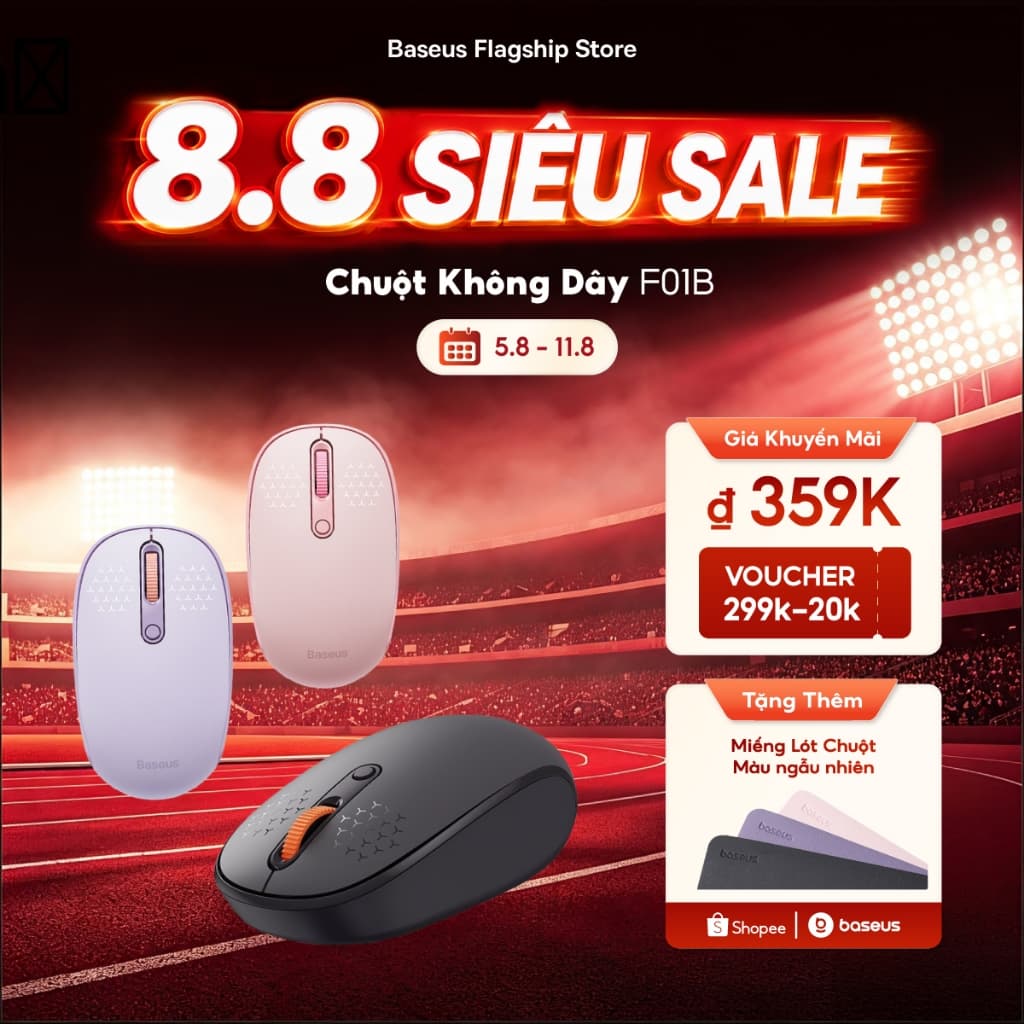 Baseus Chuột Không Dây 1600Dpi Cho Máy Tính