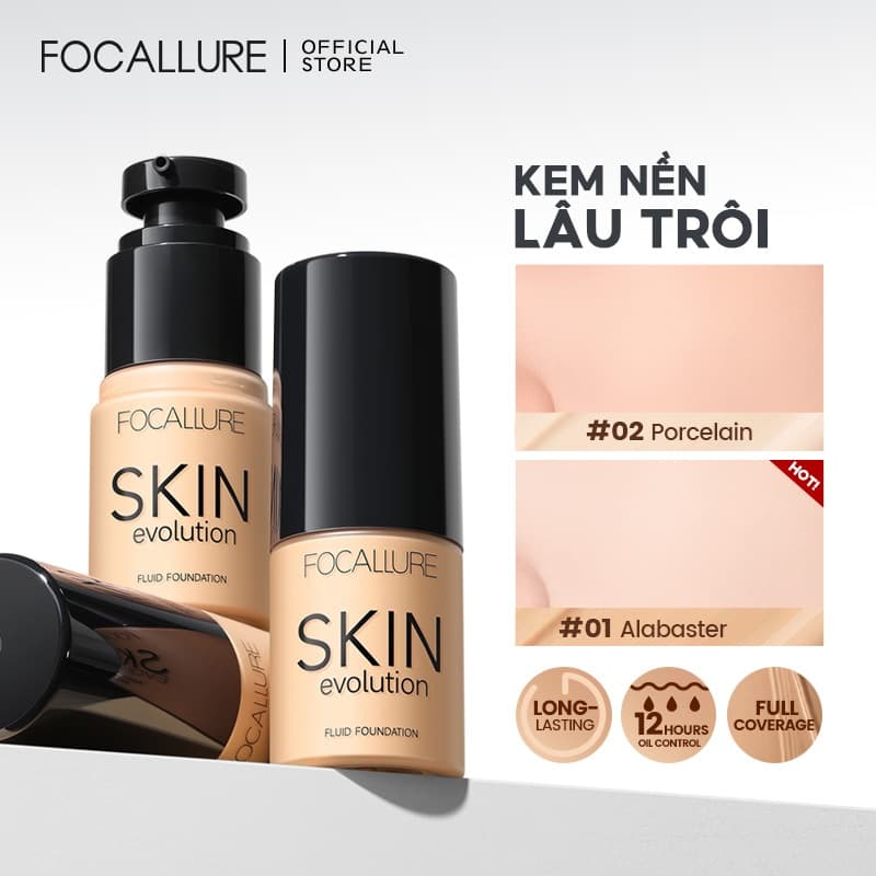 Kem nền BB FOCALLURE 31g trang điểm khuôn mặt che khuyết điểm tiện lợi