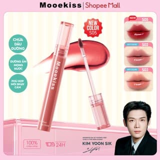 Son Bóng Mooekiss Water Lip Gloss, Căng Bóng Tự Nhiên, Lâu Trôi, Làm Sáng Môi, Dễ Dùng Hàng Ngày S05 [KIM YOON SIK]
