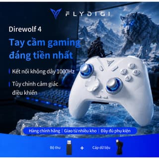 BH 12 tháng Flydigi Direwolf 4 Tay cầm game ,Trục chữ thập 2.0, nút silicon êm, 6 trục nhập vai.