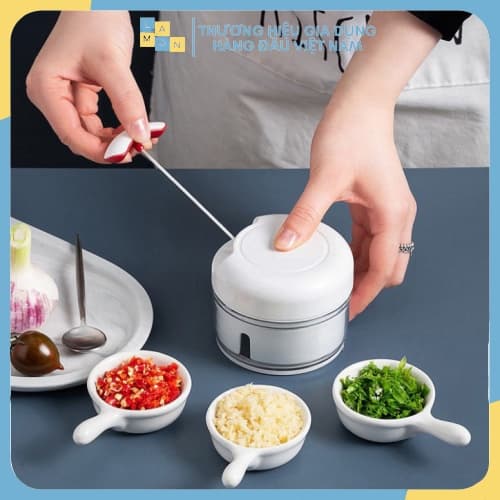 Máy Xay Tỏi Ớt Mini Có Lưỡi Thay Cầm Tay Đa Năng 88172 Lamon Store