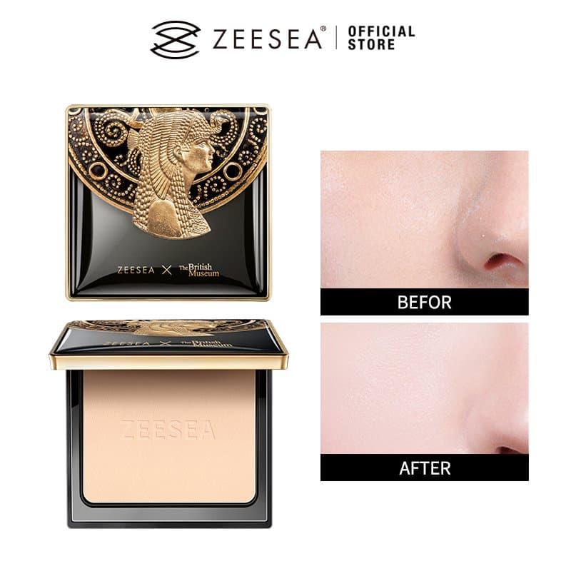 Phấn phủ trang điểm ZEESEA chống thấm nước kiềm dầu phong cách Anh Quốc bảo tàng cổ điển 8g