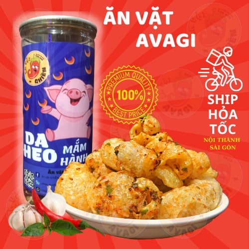 Da heo mắm hành ớt 160g đồ ăn vặt AVAGI vừa ngon vừa rẻ