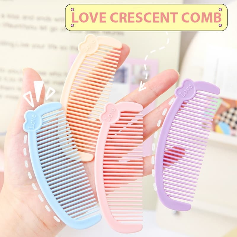 👾miua Hoạt Hình Lược Chải Tóc mini Cầm Tay Hình Trái Tim Dễ Thương Cho Học Sinh
