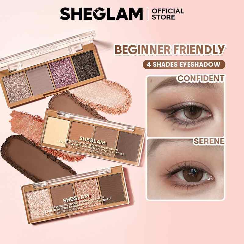 Bảng Phấn Mắt Bỏ Túi SHEGLAM The Essentials 4 Màu Tiện Lợi Dễ Tán