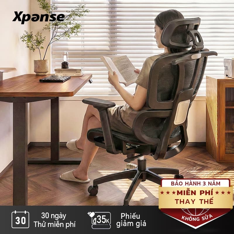 Ghế văn phòng Xpanse L996-Đệm lưng độc lập,Tự động đuổi lưng thích nghi | ghế công thái học | ghế xoay văn phòng