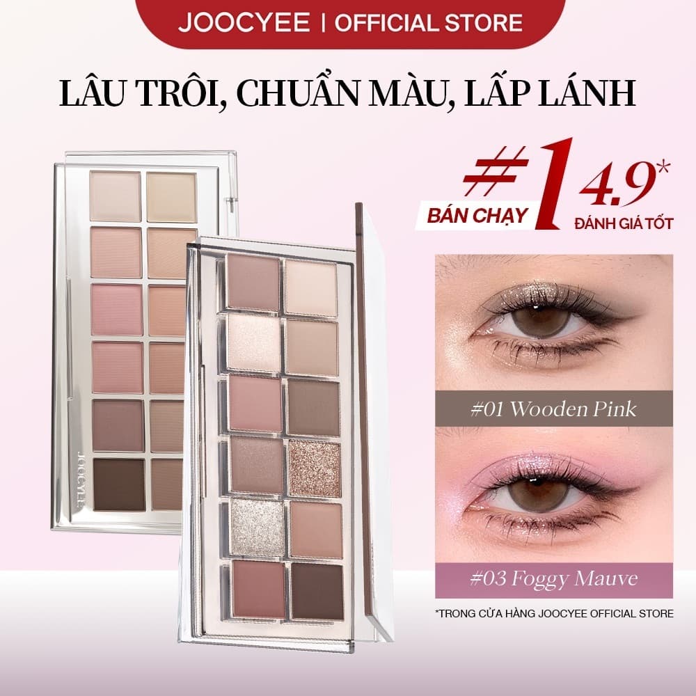 [CB KOL] Bảng phấn mắt 12 ô JOOCYEE 12 Shades Eyeshadow Palette 14g