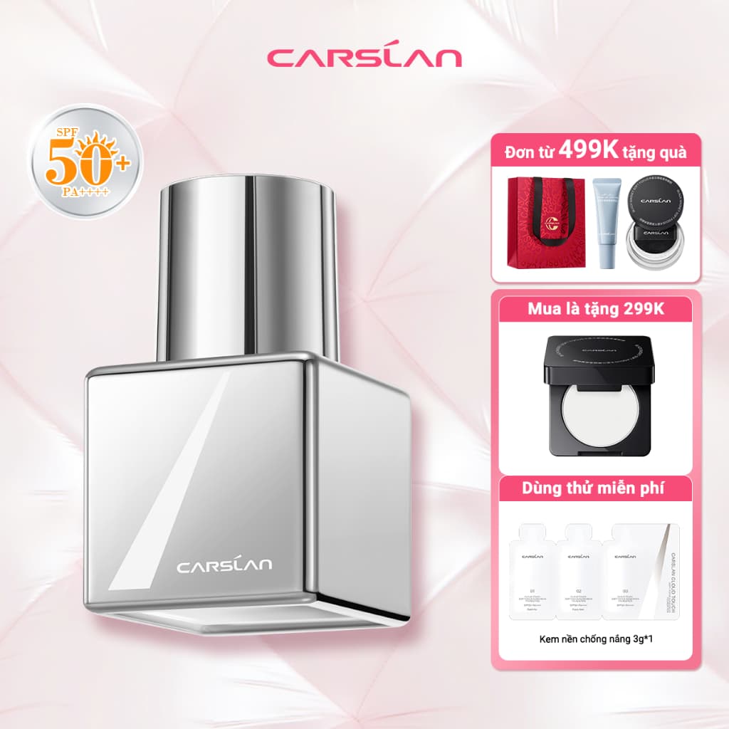 Kem Nền chống nắng Carslan White Magnet chống lem kháng nước SPF50+ PA++++ 30g