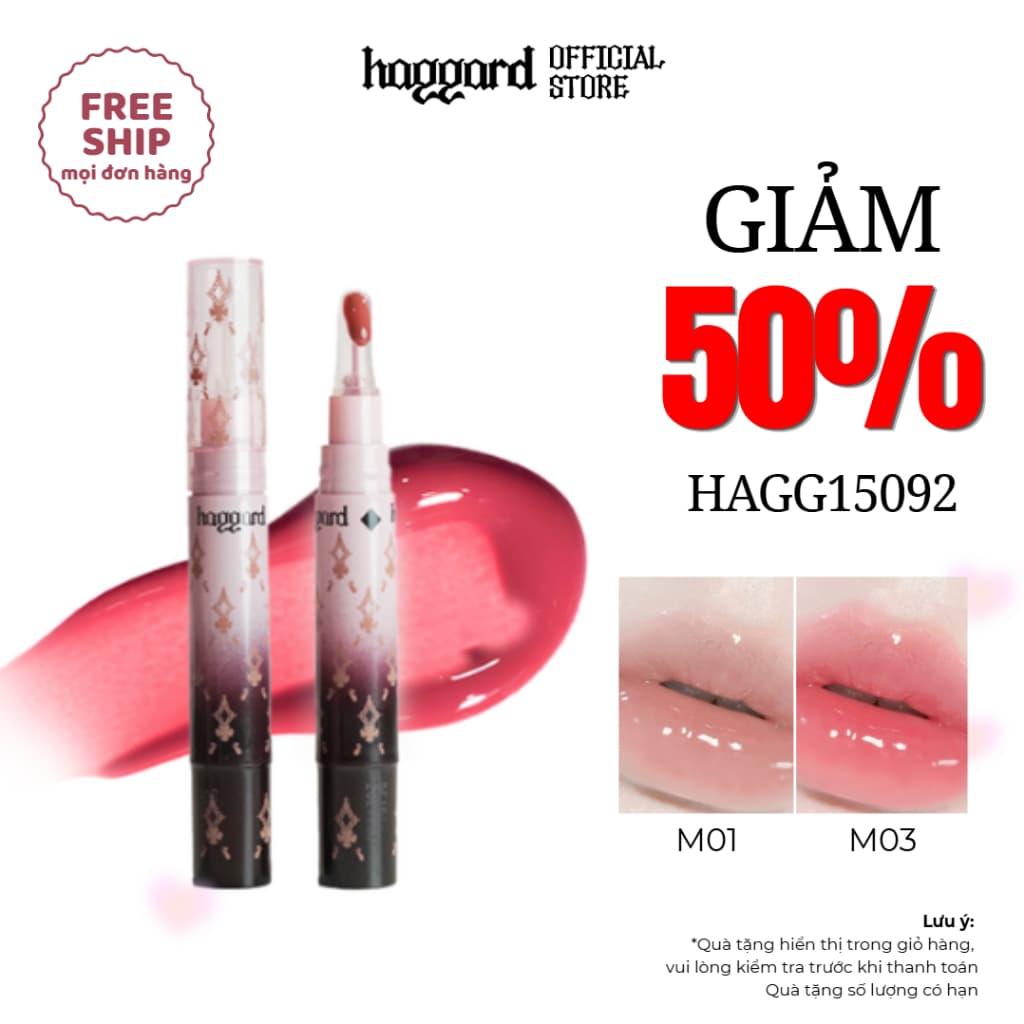 (HAGG15092 MUA 2 GIẢM 50%) haggard Serum Dưỡng Môi Có Màu EMO MONSTER Glossy Lip Serum EMO MONSTER 3.5g