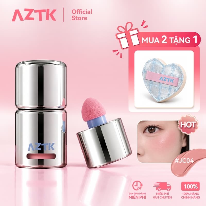AZTK Má Hồng Kem Dạng Lỏng Tự Nhiên Lâu Trôi Không Thấm Nước 5ml