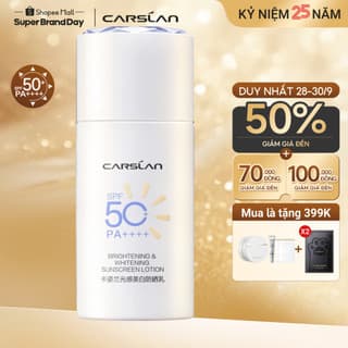 Kem chống nắng dưỡng sáng Carslan KCN 14 Ngày Sáng Da Mờ Thâm SPF 50 + PA + + + + 50g