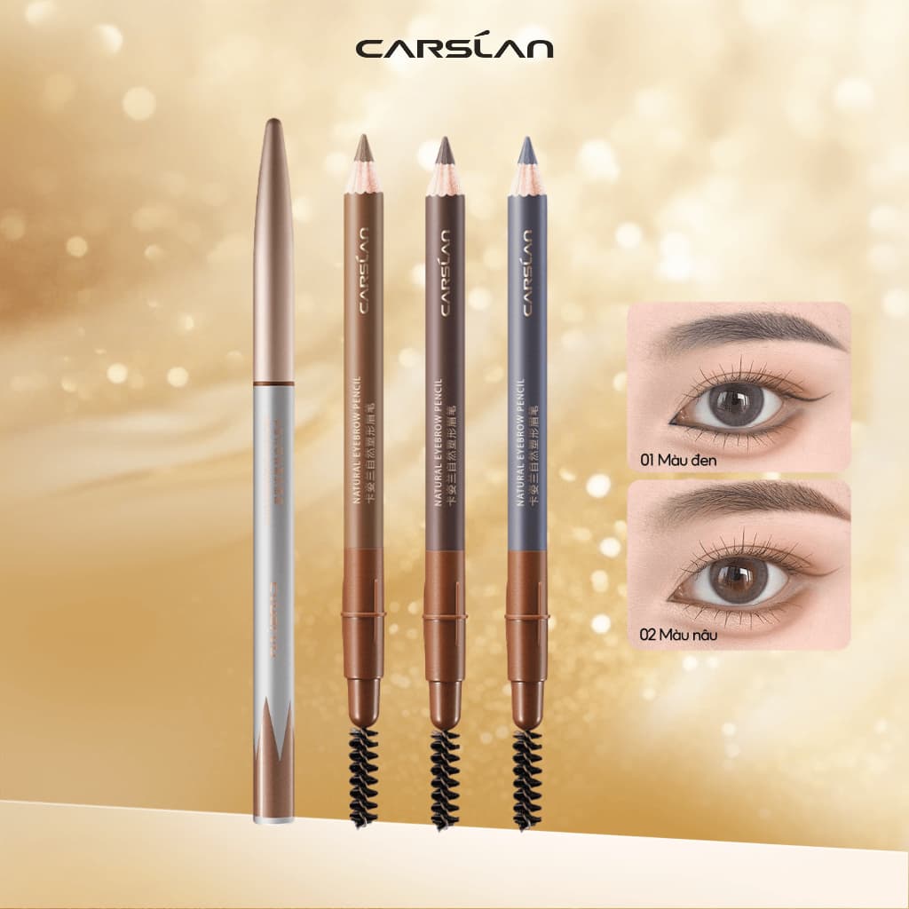 Chì Kẻ Mày CARSLAN Tự Nhiên Chống Nước Lâu Trôi 1g