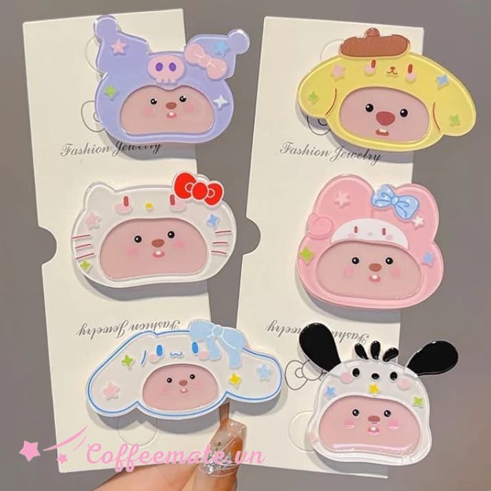 ⚡CM⚡Kẹp Mỏ Vịt hello kitty Cún pacha Nhỏ Dễ Thương Cho Học Sinh