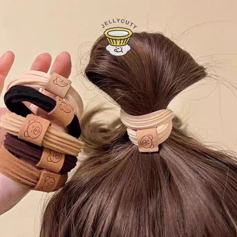 🍥jellycuty🍥Dây buộc tóc hình gấu nhỏ màu cà phê