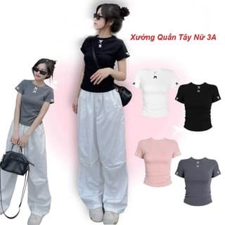 [Combo 2 áo] Áo thun nữ cộc tay mùa hè mát có đính nơ chất liệu vải thun cotton tăm mịn mát, co giãn có bigsize