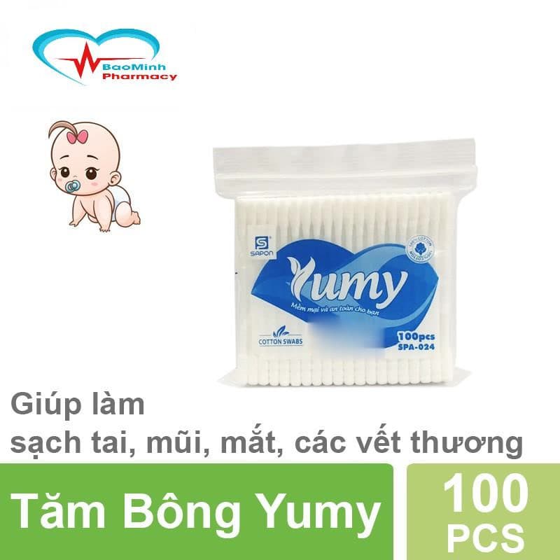 Combo 10 Gói Tăm bông Yumy người lớn (Gói 100 que)