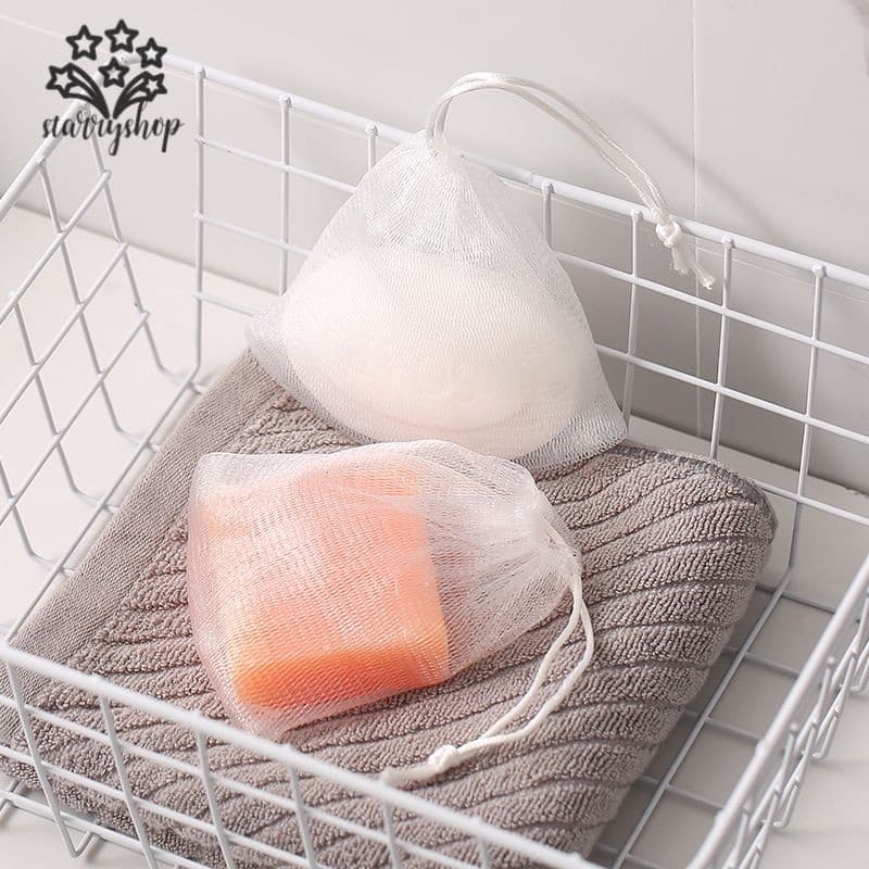 ☄️starryshop☄️Túi Lưới Đựng Xà Phòng Rửa Mặt Tạo Bọt Tiện Dụng