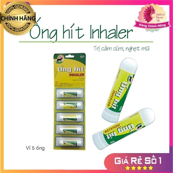 [CHÍNH HÃNG] ỐNG HÍT CON NAI INHALER GIẢM NGHẸT MŨI THÔNG MŨI HIỆU QUẢ AN TOÀN LỐC 5 ỐNG