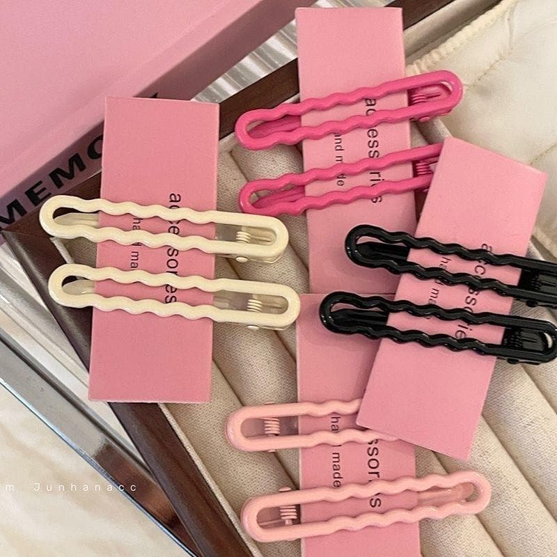 10 Kẹp tóc kim loại kẹp mỏ vịt màu sắc size 6cm