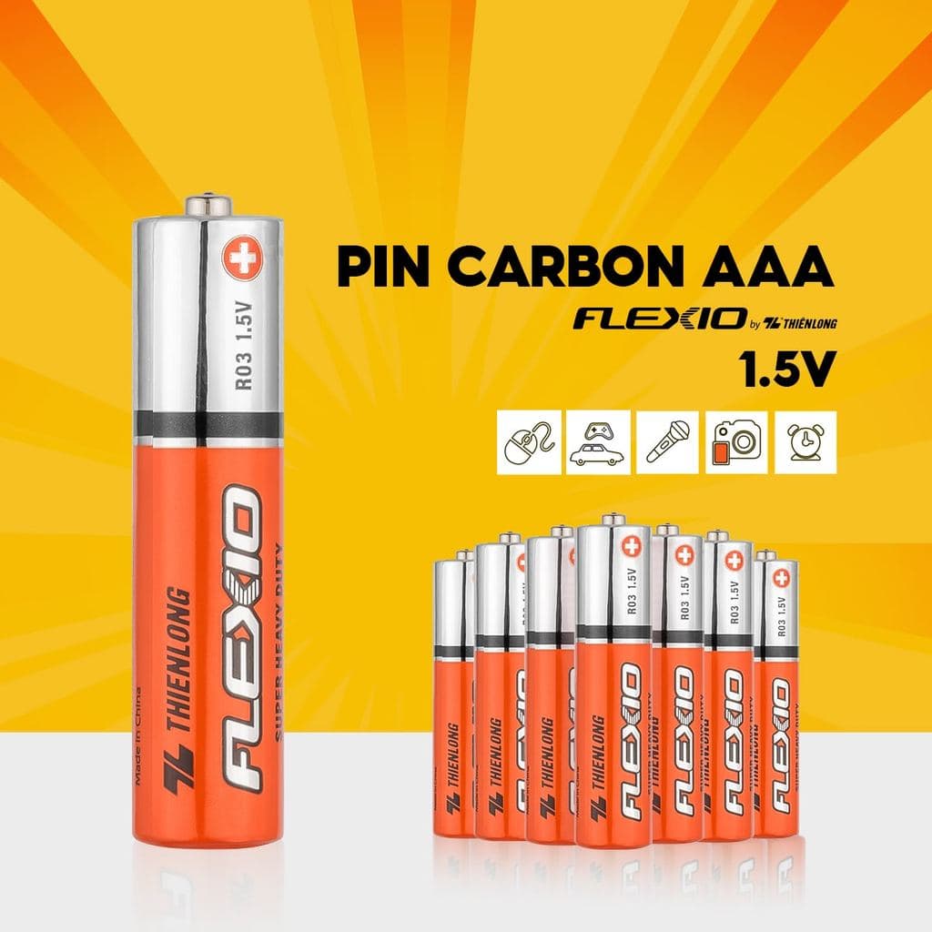 Pin Carbon AAA Thiên Long Flexio BAC-R03/4