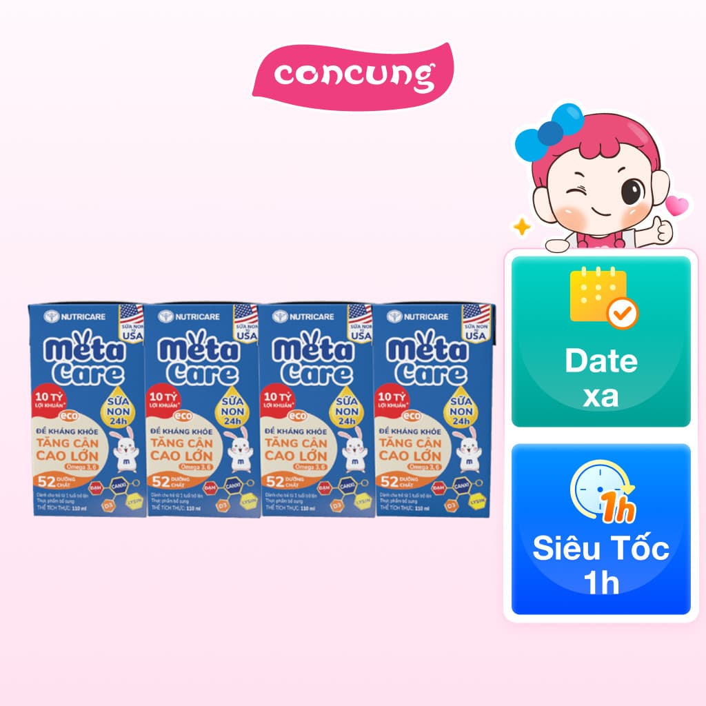 Sữa dinh dưỡng pha sẵn MetaCare Eco 4x110ml - Con Cưng