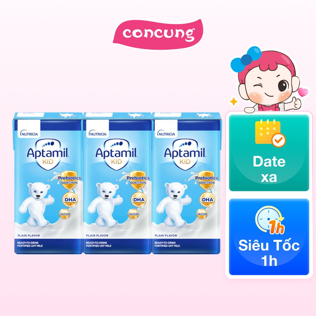 Sữa dinh dưỡng pha sẵn Aptamil Kid, 110ml (lốc 3 hộp) - Con Cưng