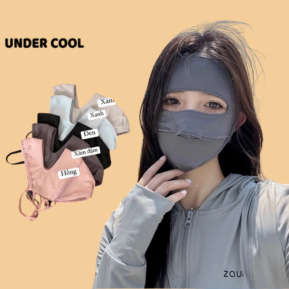 Khẩu Trang Chống Nắng Che Trán UNDERCOOL Chống Tia UV Thun Lạnh Nhiều Màu Ship Sài Gòn - Hà Nội - Cả Mặt [NgocAnh98]