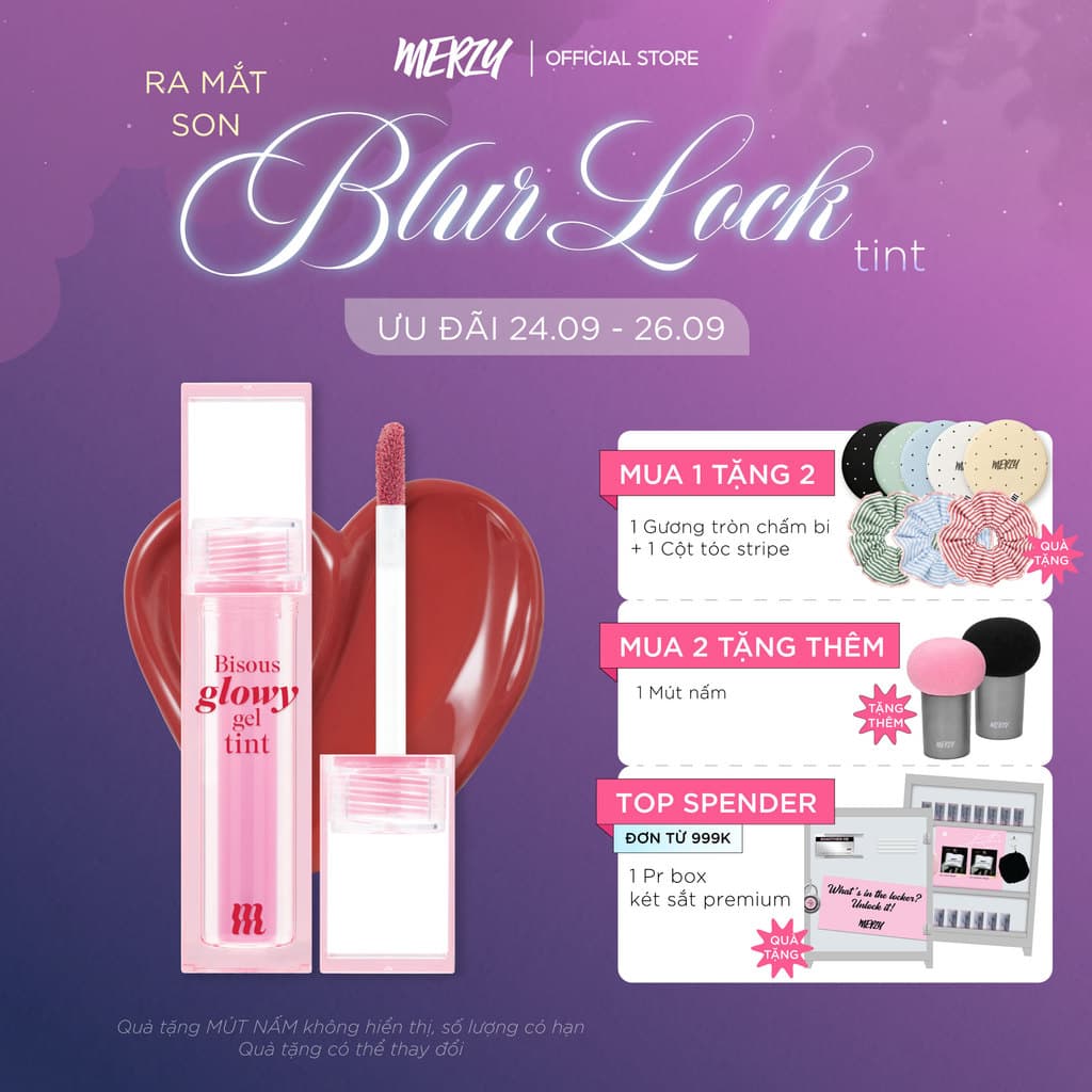 Son Bóng Pha Lê Căng Mọng, Bền Màu Merzy Bisous Glowy Gel Tint 4g