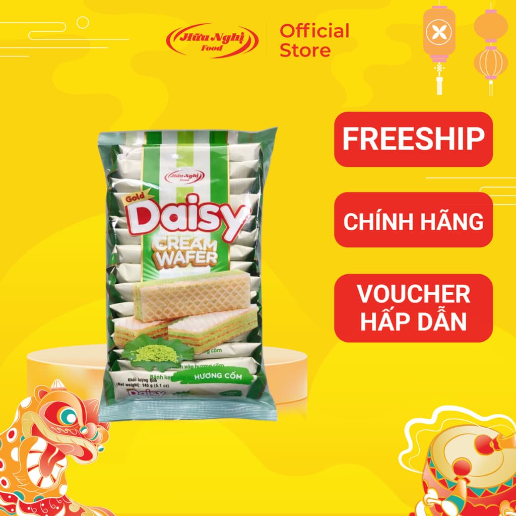Combo 5/ Combo 3 Bánh Kem Xốp Cốm Gold Daisy (145g/ 1 gói)