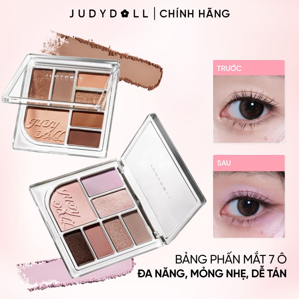 Bảng phấn mắt 7 màu JUDYDOLL Play Color ALL-IN-ONE Palette 8.5g
