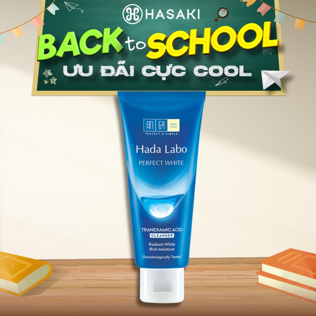 [DAILY] Sữa Rửa Mặt Dưỡng Trắng Cho Mọi Loại Da Hada Labo Perfect White Cleanser 80g Hasaki Chính Hãng