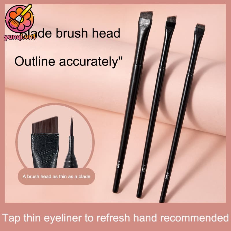 🎀yunqi🎀 Cọ kẻ mắt eyeliner cọ đánh phấn mắt cọ đầu xéo kẻ chân mày nét mảnh