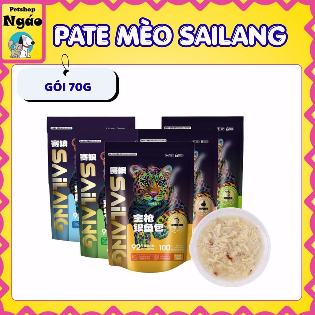 [ Thanh Lý ] Pate cho Chó & Mèo SAILANG 70g không chất bảo quản, dễ tiêu hoá cho mèo mọi lứa tuổi