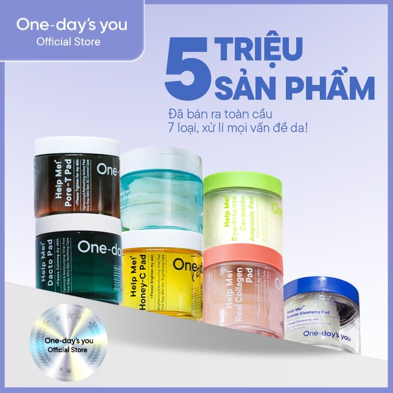 [One-day's you chính hãng] Toner pad collection Làm sạch, Dưỡng sáng, Chống lão hóa, giảm mụn