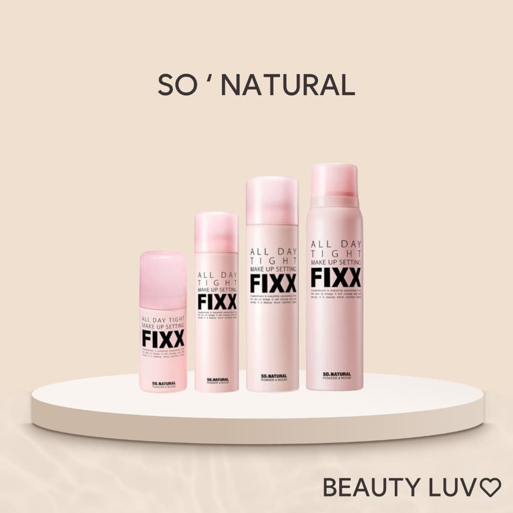 [So Natural] Thiết lập trang điểm bó sát cả ngày Fixx Makeup Fixx 35ml, 75ml (Loại không chứa cồn)