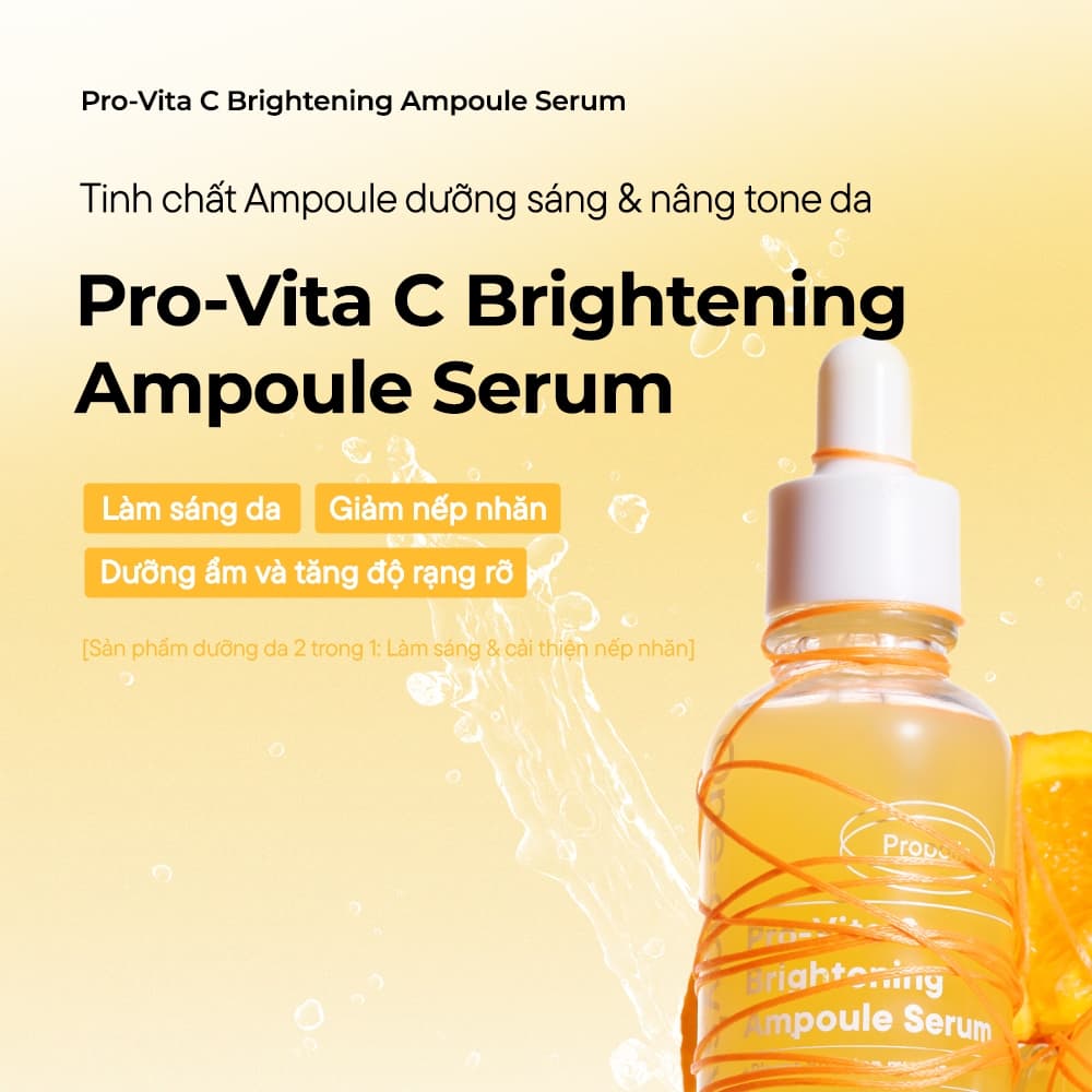 [One-day's you chính hãng]Serum Pro Vita-C Brightening Ampoule Serum (30ml) Sáng da, Chống lão hóa [HSD 24/4/2027]