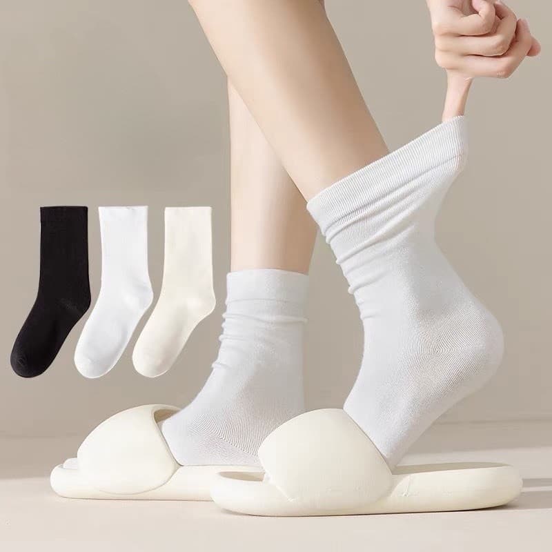 Tất Cao Cổ Nữ 3 màu - Tất Cổ Cao Phong Cách Vintage Hàn Quốc Tất Nữ Đẹp cotton được chọn màu