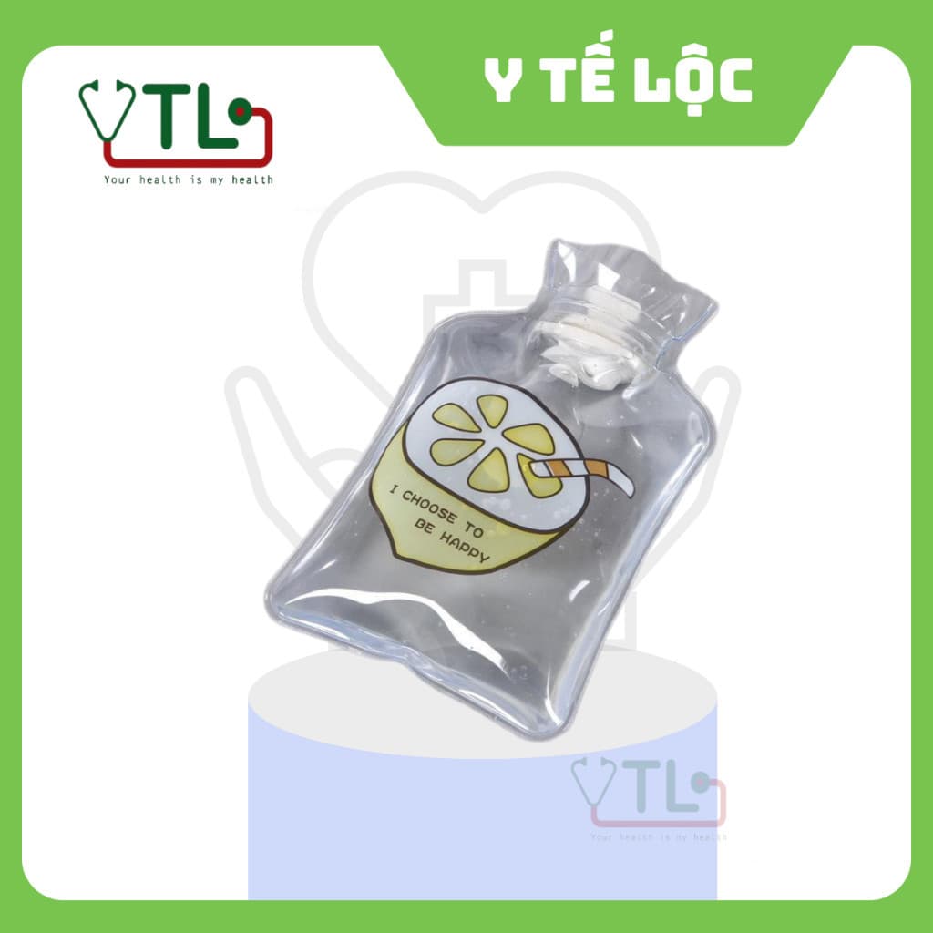 Túi Sưởi Chườm Nóng Lạnh Trong Suốt cầm tay Mini (họa tiết ngẫu nhiên)