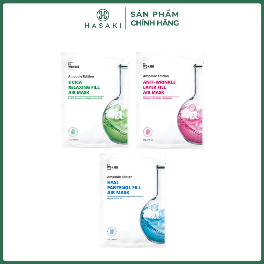 [BULSAN - DAILY] Combo 10 Mặt Nạ Wonjin Ampoule Edition Fill Air Mask 27g Hasaki Sản Phẩm Chính Hãng
