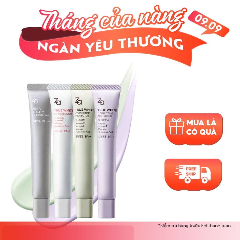 [XẢ KHO] Kem Lót Za Tím SPF36 PA++ – Kháng Nước & Mồ Hôi, Nền Hoàn Hảo Suốt Ngày 35g
