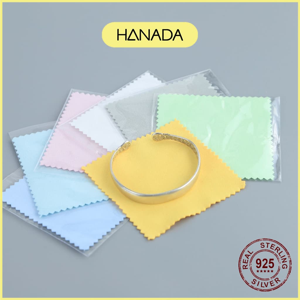 Combo 3 Khăn Lau Làm Sáng Dụng Cụ Làm Sáng Trang Sức Vàng Bạc Hanada