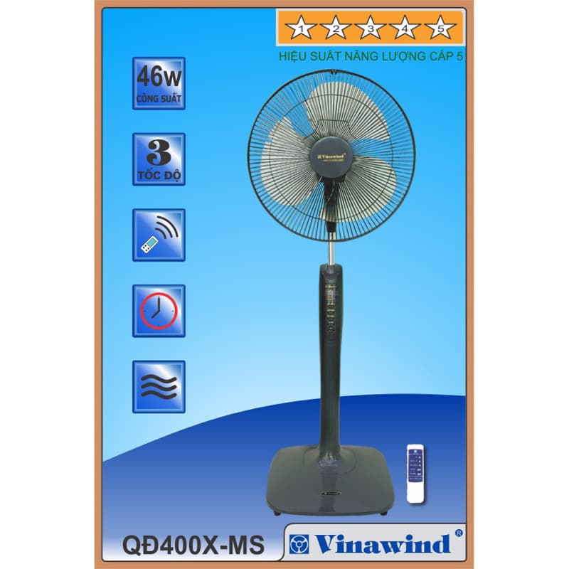Quạt cây đứng VINAWIND/ quạt cây vinawind/quạt cây điều khiển Điện cơ Thống Nhất 400XMS/400MS/400XPN/400ĐK/400M/400ĐM