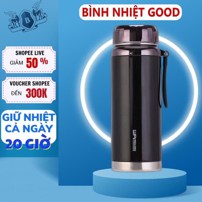 Bình giữ nhiệt inox 304 TBNGOOD Thép Không Gỉ WL31 1500ml,1200ml ,1000ml có lưới Lọc Trà và dây cao cấp