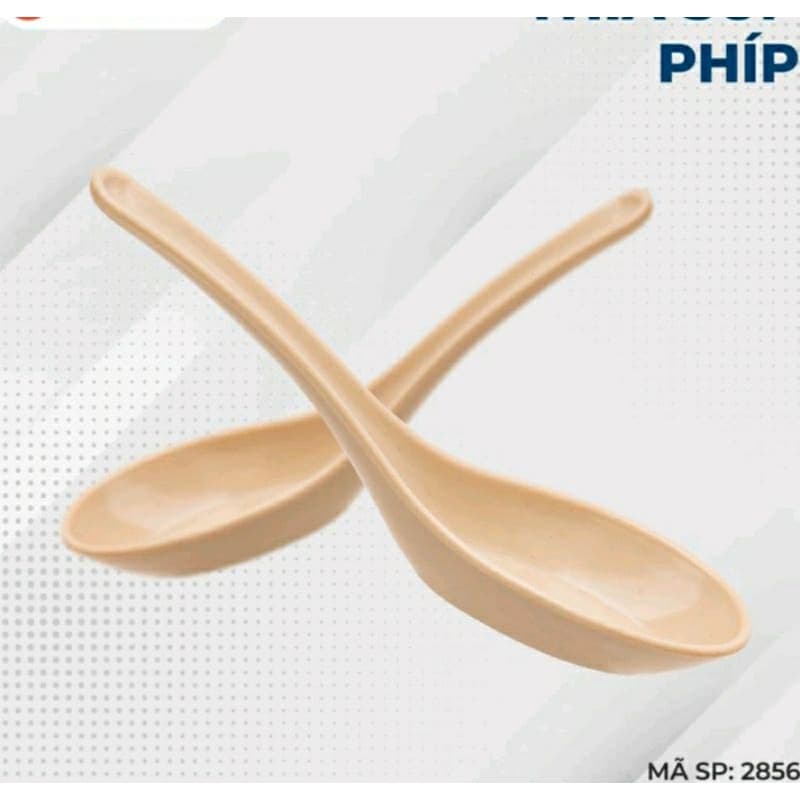 Thìa Phíp Melamine Chịu Nhiệt, Thìa Ăn Súp, Ăn Phở Nhựa Việt Nhật chính hãng mã 2856