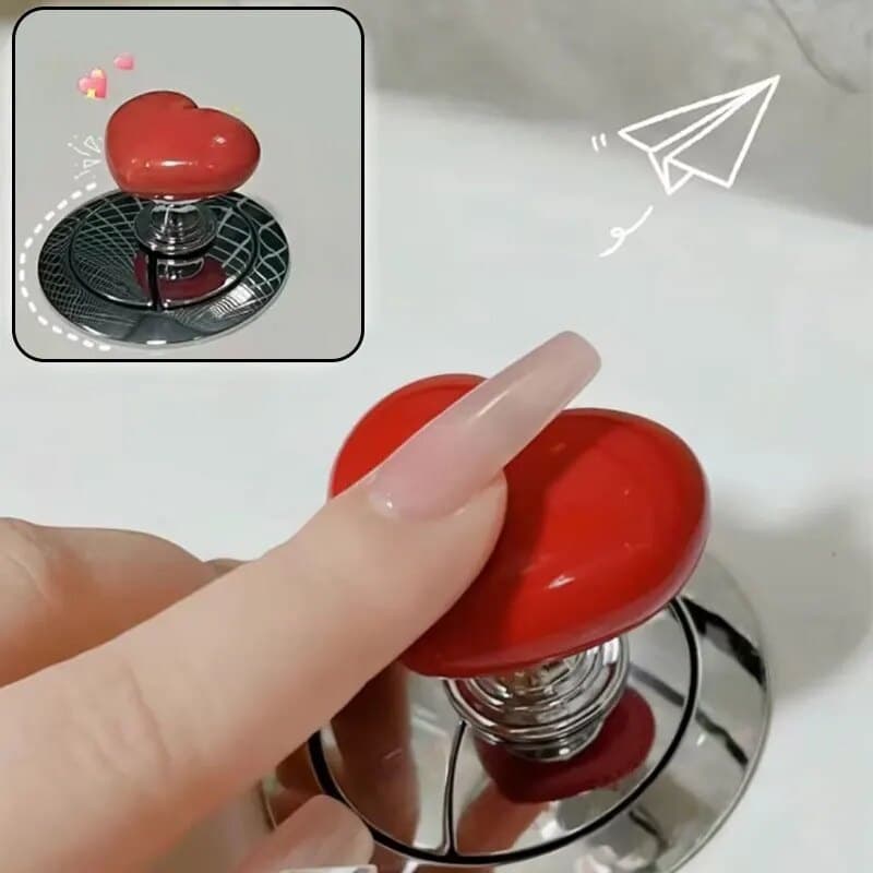 🏵️🏵️ Nút Nhấn Xả Nước toilet Hình Trái Tim Dễ Thương Sáng Tạo Bấm màu bồn cầu, nút bồn cầu sáng tạo