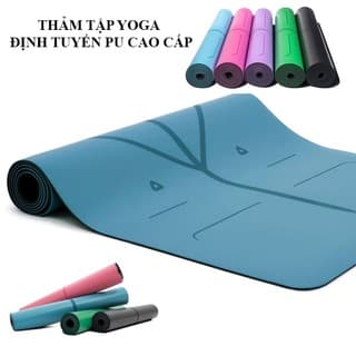 Thảm Yoga Cao Su Hàng Chất Lượng Cao, Chất Liệu Pu Cao Cấp Chống Trơn Trượt thảm tập Yoga định tuyến chất liệu cao su Pu