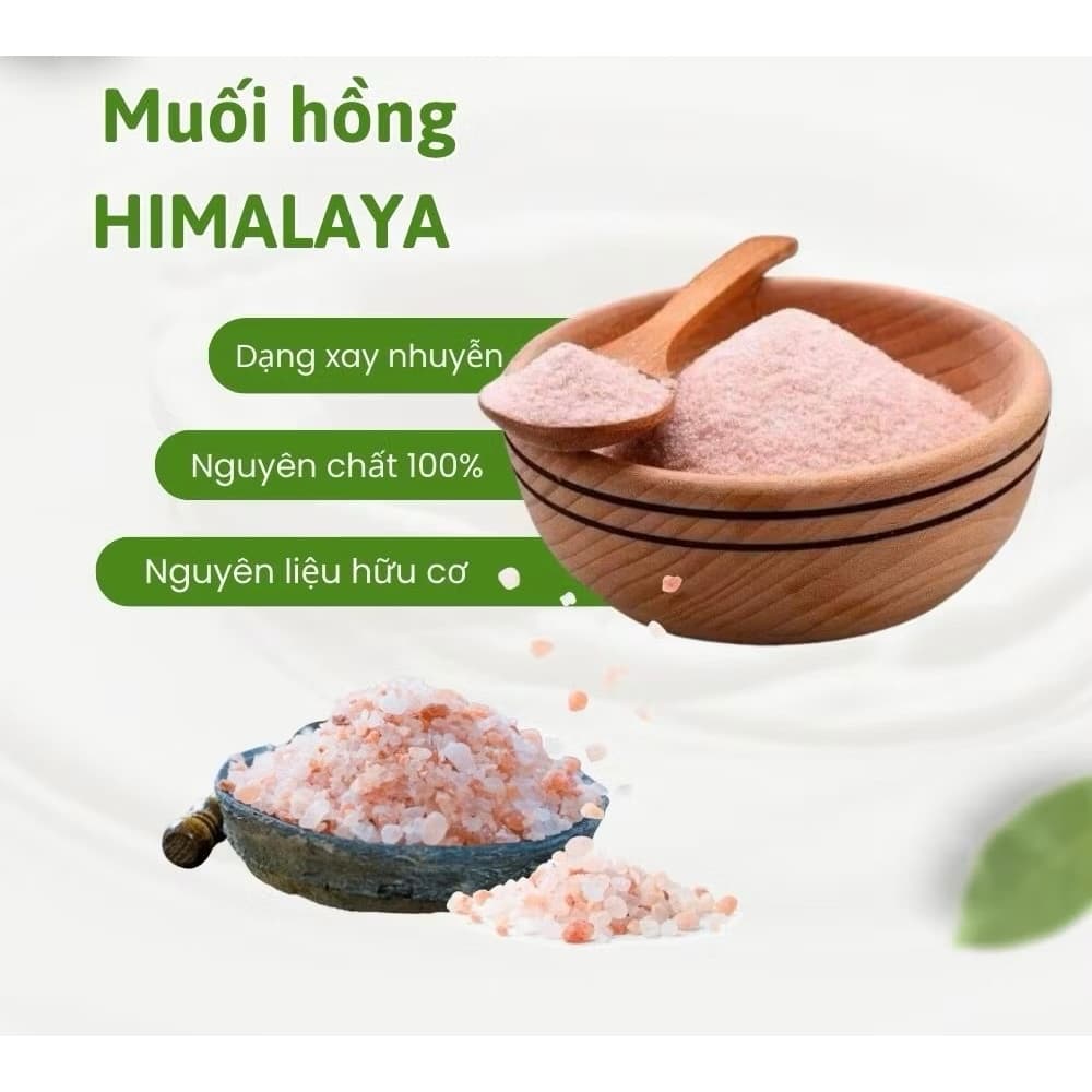 Muối Hồng Himalaya Nguyên Chất Chuyên Dùng Sơ Chế Món Ăn, Nguyên Hạt Và Xay Nhuyễn 100g/200g